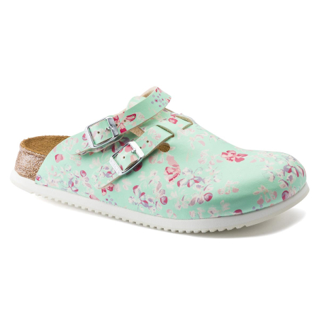 BIRKENSTOCK Kay 1016660 Flower Field Mint, Clogs mit Superlaufsohle und Weichbettung, Birko-Flor