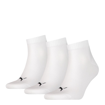 PUMA Socken Unisex Quarter Plain, weiß, 3er-Pack
