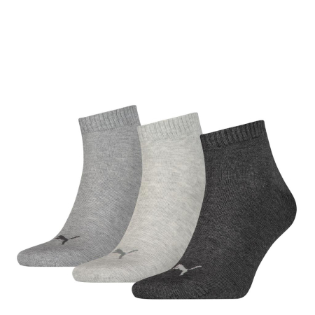 PUMA Socken Unisex Quarter Plain, anthrazit/grey, 3er-Pack