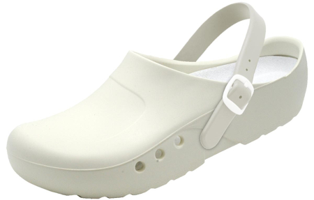 Schrr OP-Clogs Chiroclogs Orthoclogs wei mit Riemen