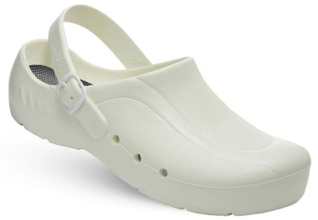 Schrr OP-Clogs Chiroclogs Orthoclogs wei mit Riemen Gre 37