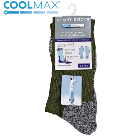 COOLMAX Hightech-Socken für Beruf und Freizeit, Wandersocken, Farbe khaki im SALE