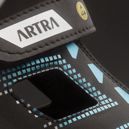 ARTRA Arzo 805 metallfreie ESD Arbeitsschuhe, Klett, leicht + bequem, perfekte Passform, maximale Sohlendämpung S1P schwarz-blau