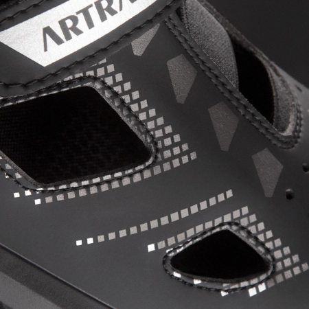 ARTRA Arzo 805 metallfreie ESD Arbeitsschuhe, Klett, leicht + bequem, perfekte Passform, maximale Sohlendämpung S1P schwarz-grau