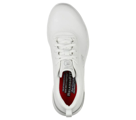 SKECHERS, 108010 MARSING GMINA weiß, Berufsschuhe work relaxed fit, rutschfeste Damenschuhe
