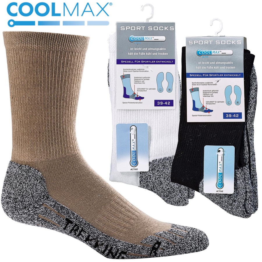 COOLMAX- mit besonders hohem COOLMAX-AnteilSocken für ein angenehmes  Fußklima