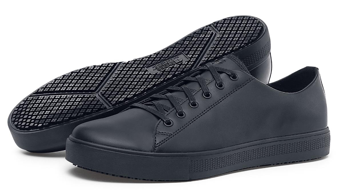 Herrenschuh schwarz Leder Shoes for Crews Sicherheitsschuh Executive Wing Tip 