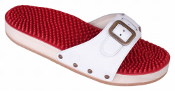 Berkemann 00107-100 Noppen-Sandale mit Massage-Fußbett, weiß