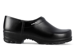 SIKA Flex LBS 8005, Komfort-Clogs ohne Stahlkappe, Leder schwarz