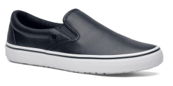 Shoes for Crews Merlin schwarz-weiß 42215, rutschfeste SFC Slipper aus Leder  35-48
